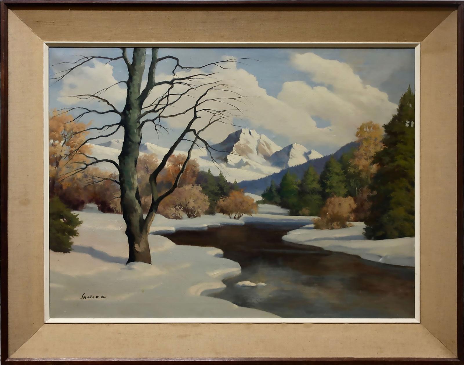 Fritz (Friedrich) Saliger (1896-1989) - Untitled (Winter Stream)