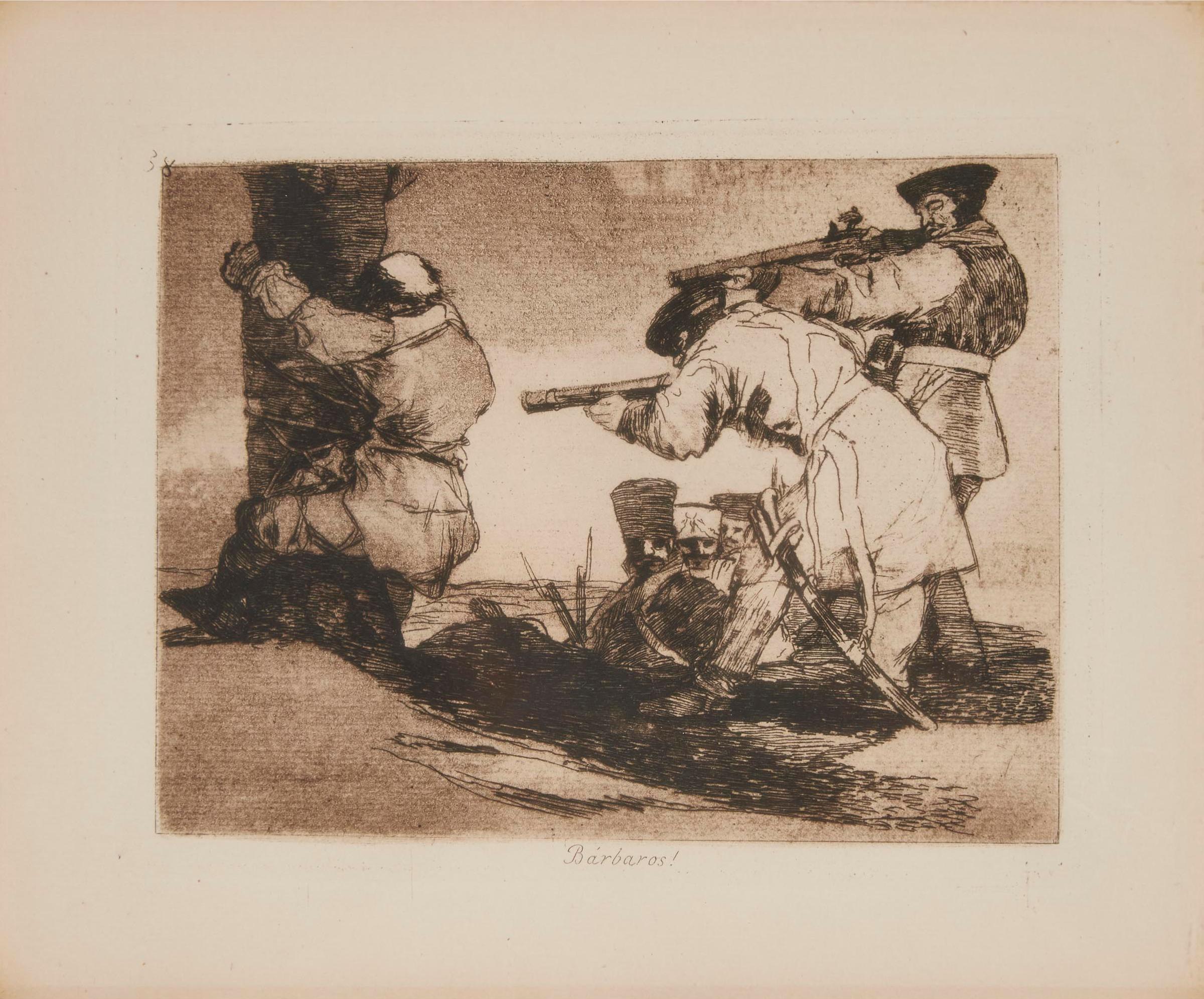 Francisco José de Goya Y Lucientes (1746-1828) - Bárbaros!, Plate 38 From Los Desastres De La Guerra, Ca. 1892-1937