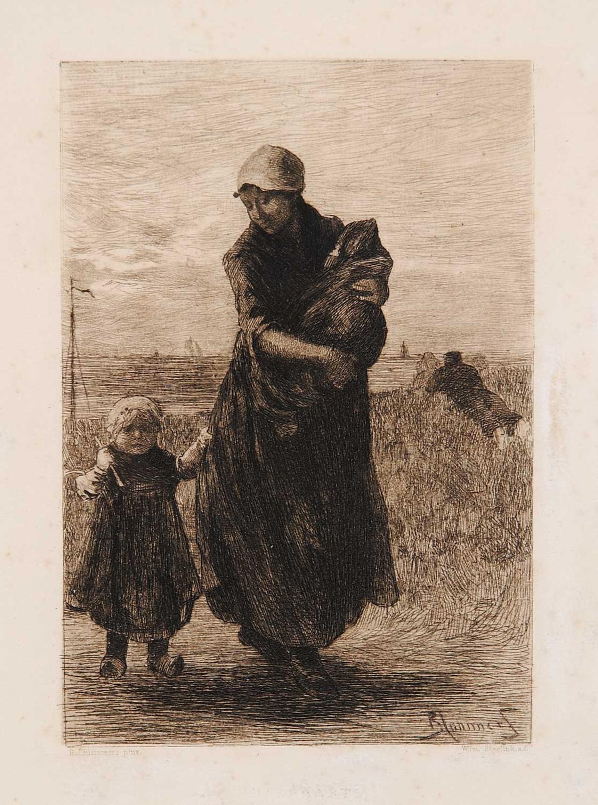 Bernardus Johannes Blommers (1845-1914) - Untitled - Mother with Children