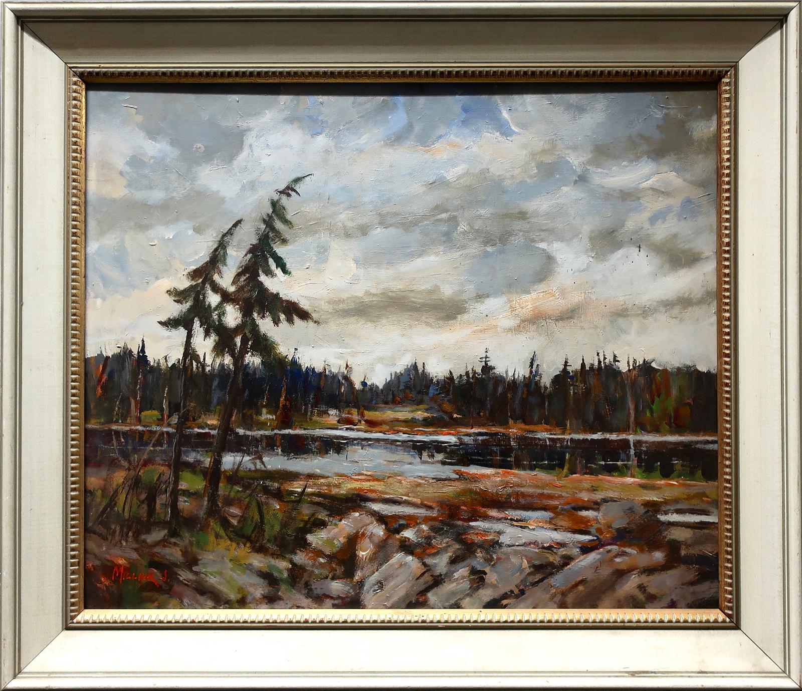 James Millar (1897-1977) - Cariboo Lake (Twin Pines And A Sand Bar, Algonquin)