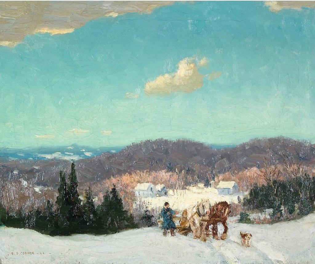 Frederick Simpson Coburn (1871-1960) - Winter Sleighing Scene