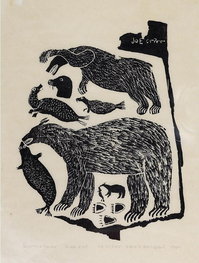 Joe Talirunili (1893-1976) - Bear Hunting Scene