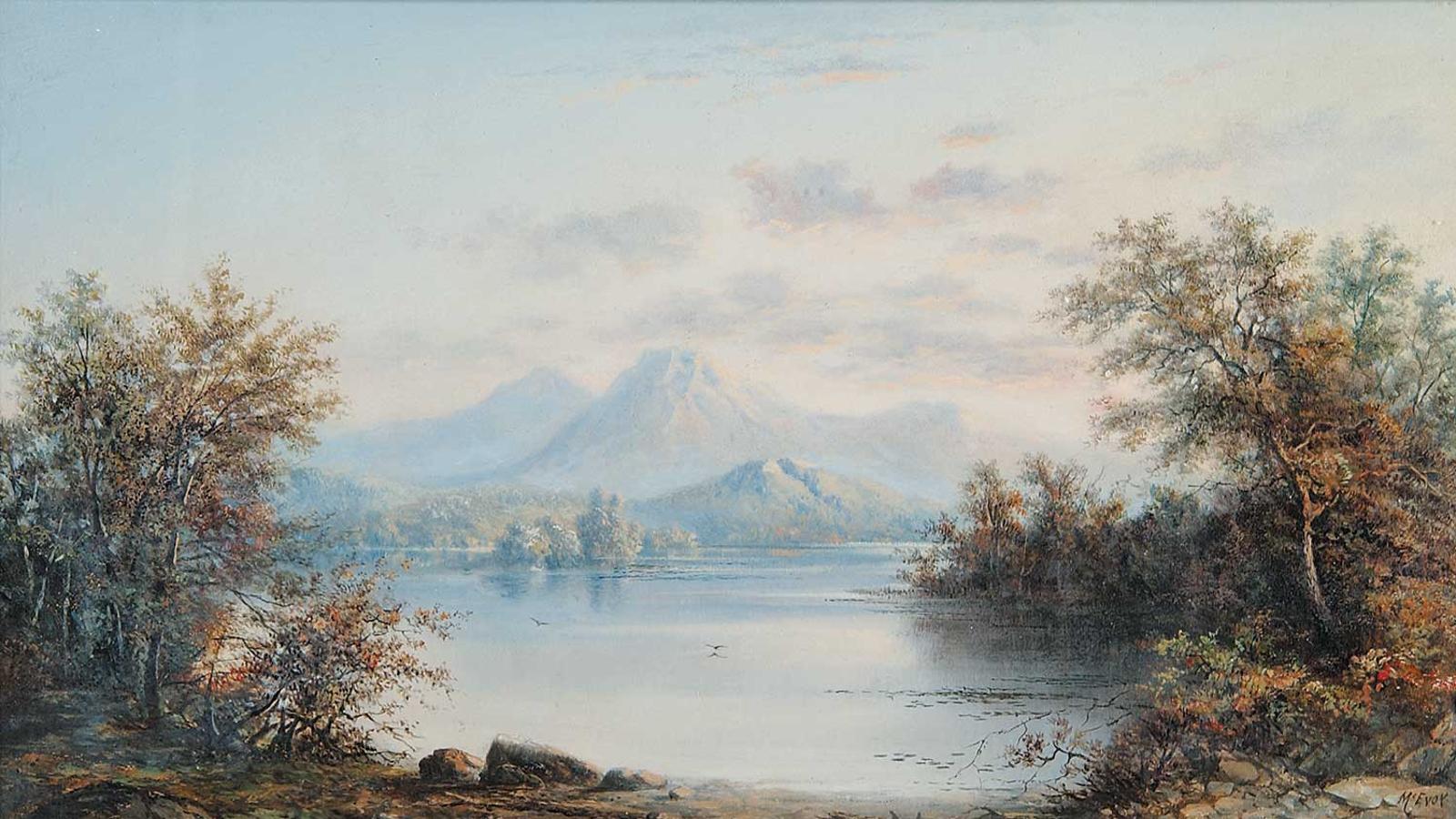 Henry Nesbitt [Harry] McEvoy (1828-1914) - Untitled - Still Mountain Lake