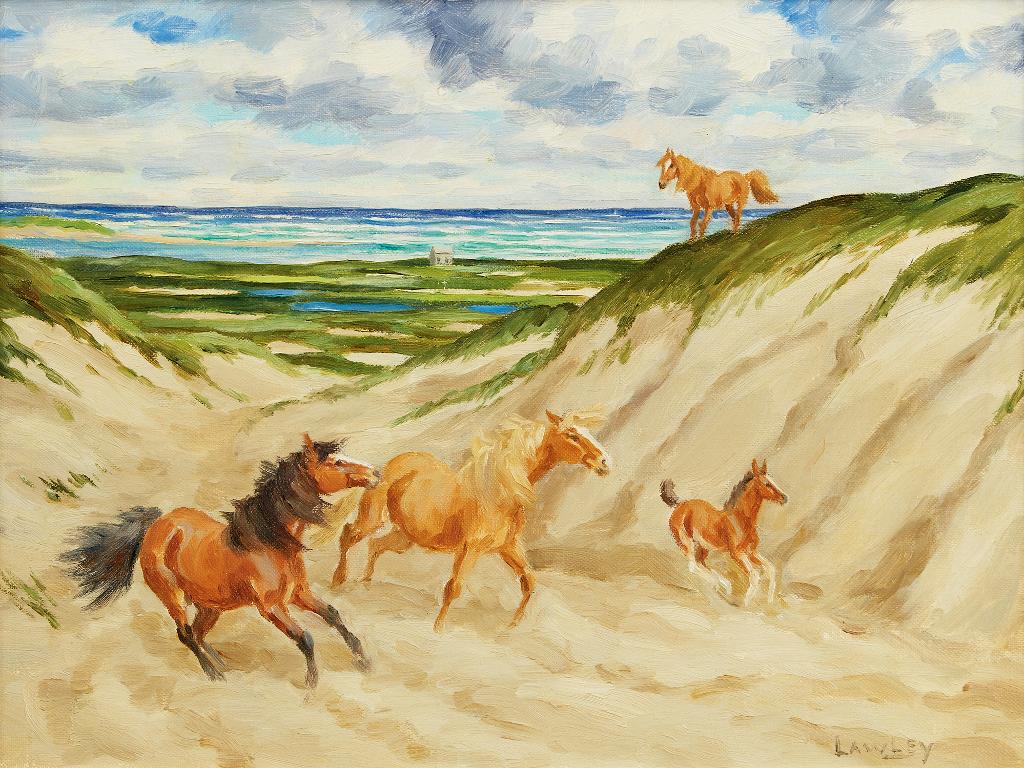 John Douglas Lawley (1906-1971) - Sable Island Ponies