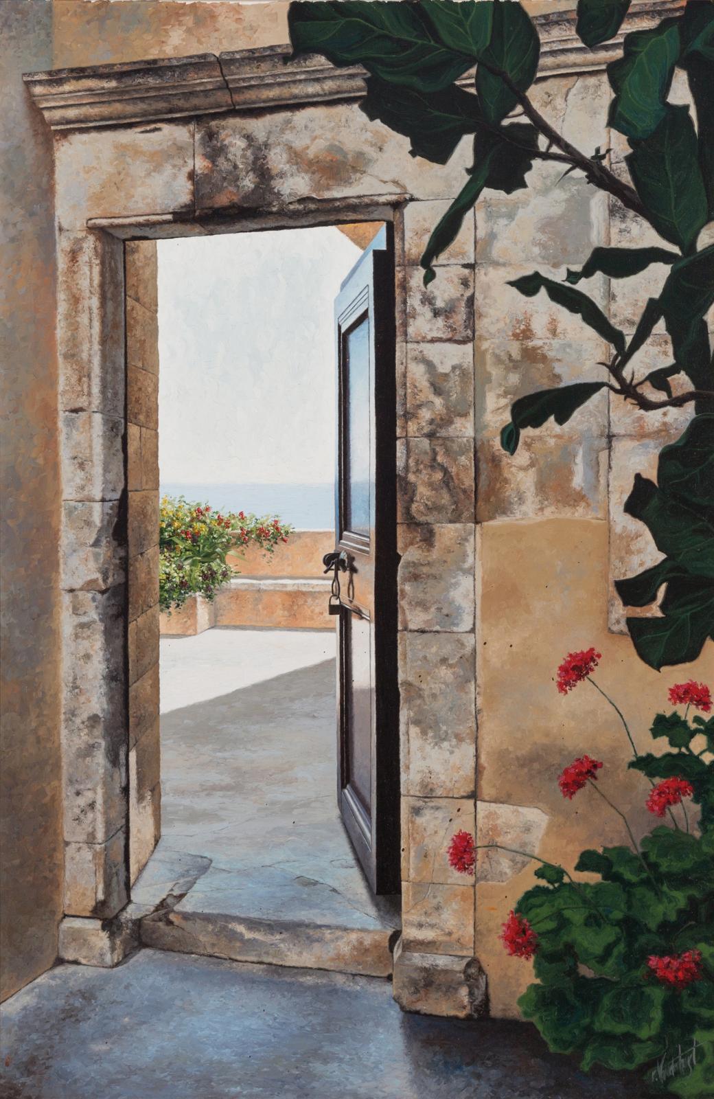 Robert Vanderhorst (1951) - An Open Doorway In Greece