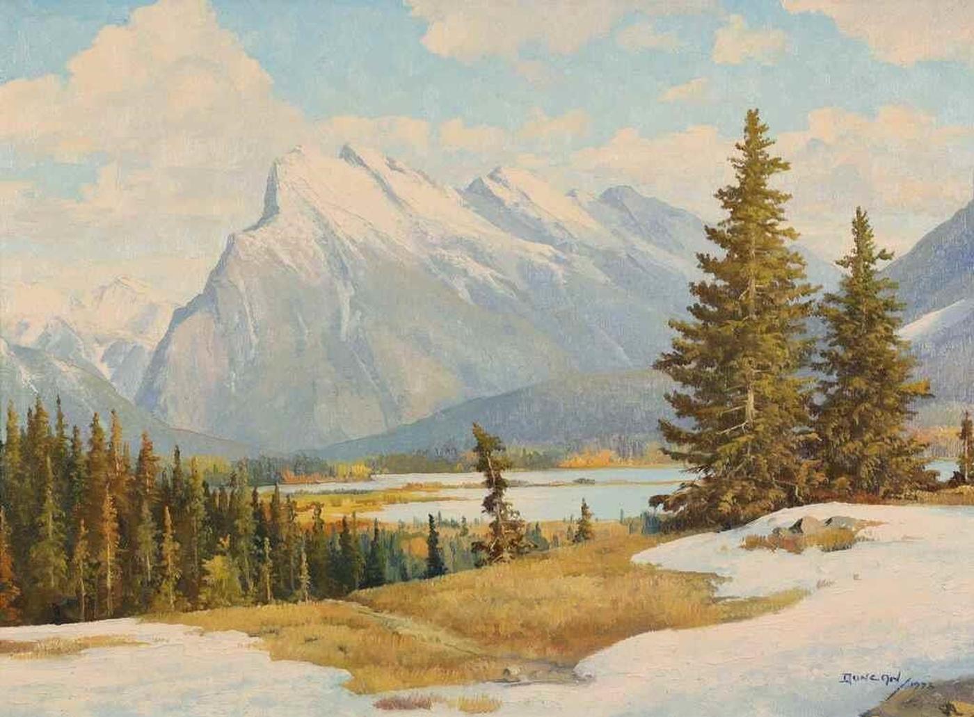 Duncan Mackinnon Crockford (1922-1991) - Mt. Rundle Nr. Banff, Alberta; 1973