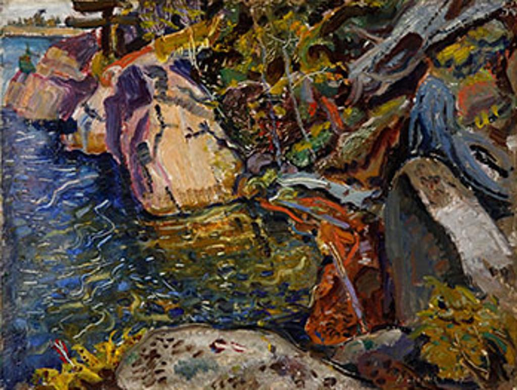 Arthur Lismer (1885-1969) - Rocks & Island Reflections Georgian Bay - Amanda I.