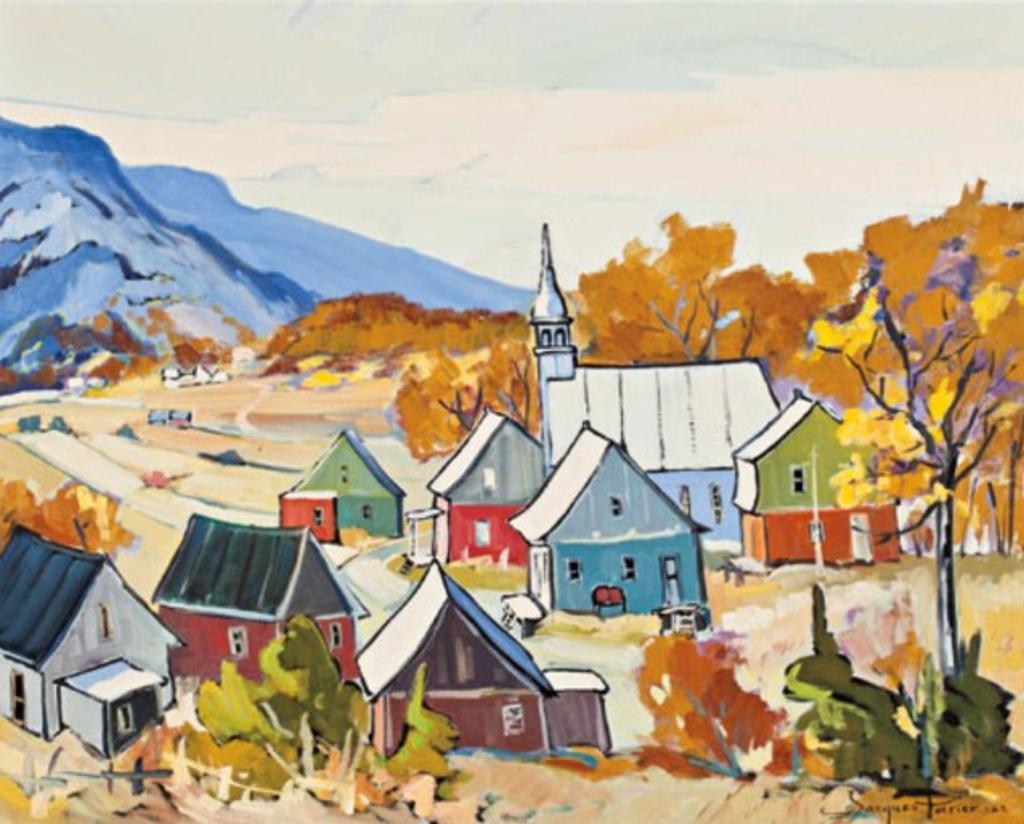 Jacques Poirier (1942-2002) - Quebec Village in Autumn