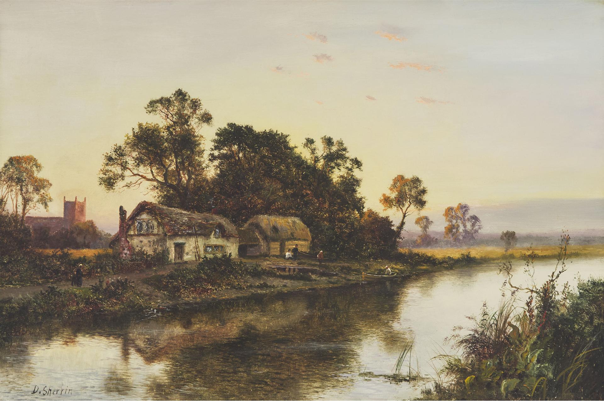 Daniel Sherrin (1868-1940) - Untitled (Riverscape)