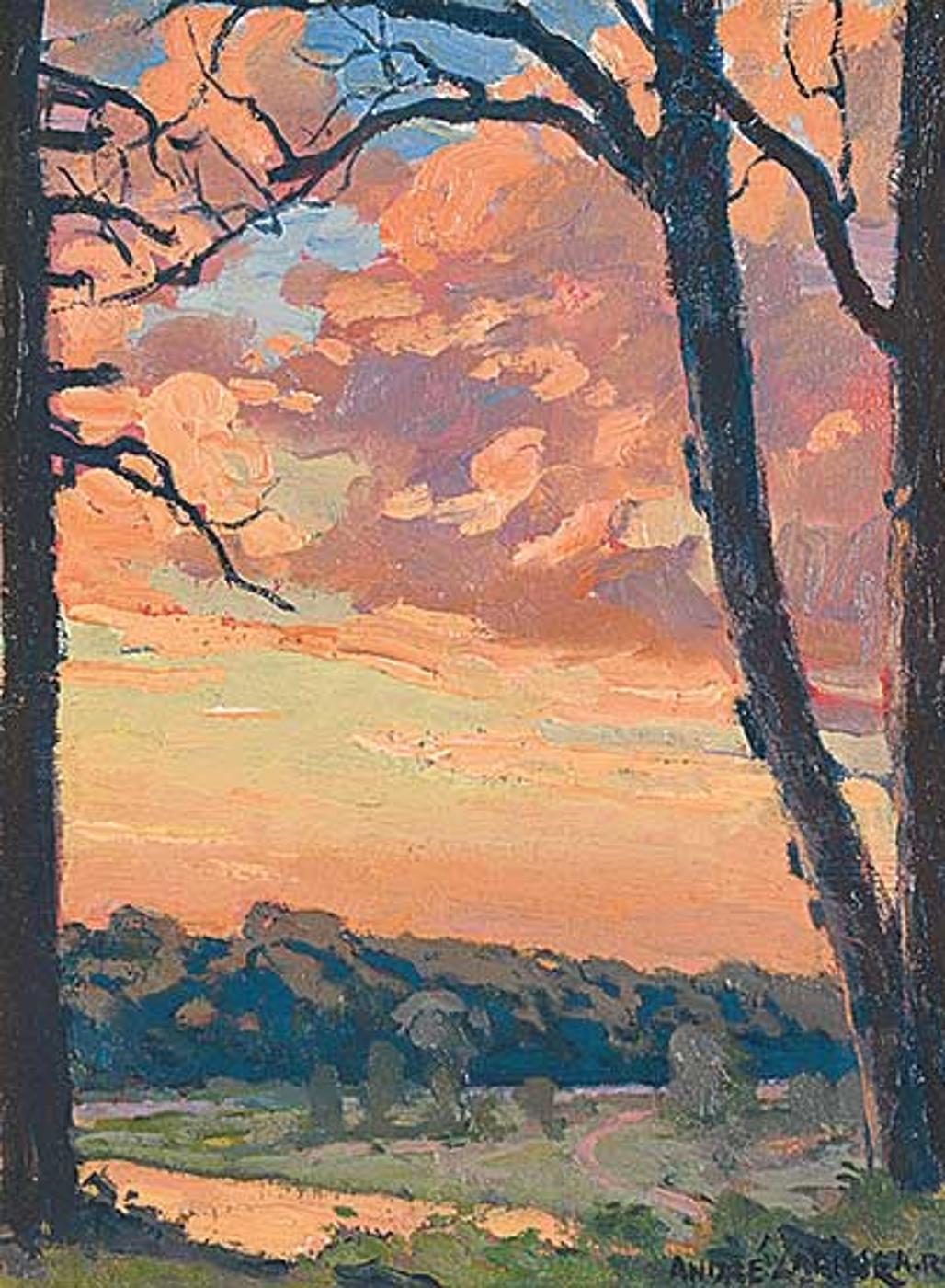 Andreas Christian Gottfried (André) Lapine (1866-1952) - Untitled - Summer Sunset