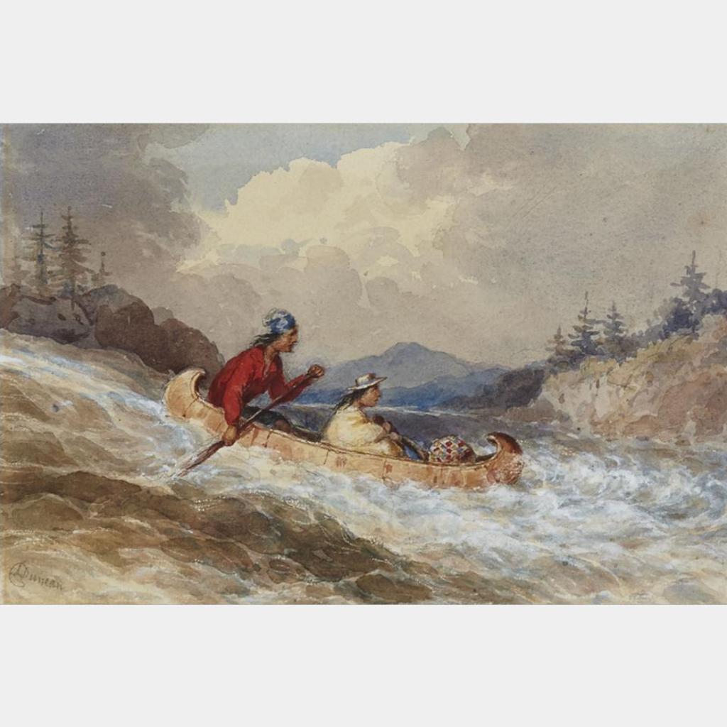 James D. Duncan (1805-1881) - Shooting The Rapids