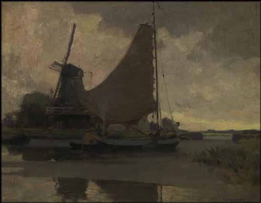 John William (J.W.) Beatty (1869-1941) - A Canal in Holland