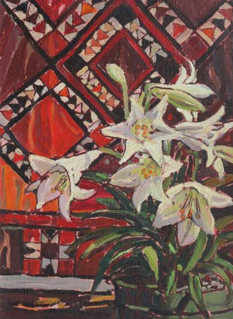 William (Bill) Duma (1936) - Lillies And Quilt; 1988