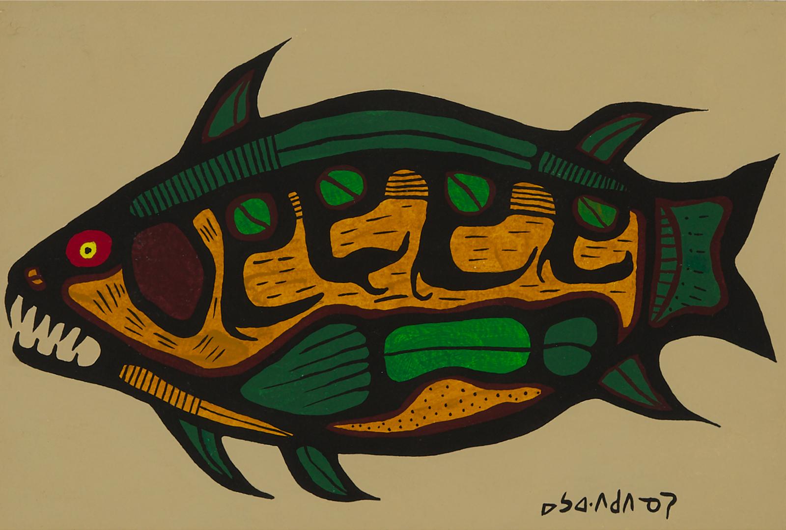 Norval H. Morrisseau (1931-2007) - Fish