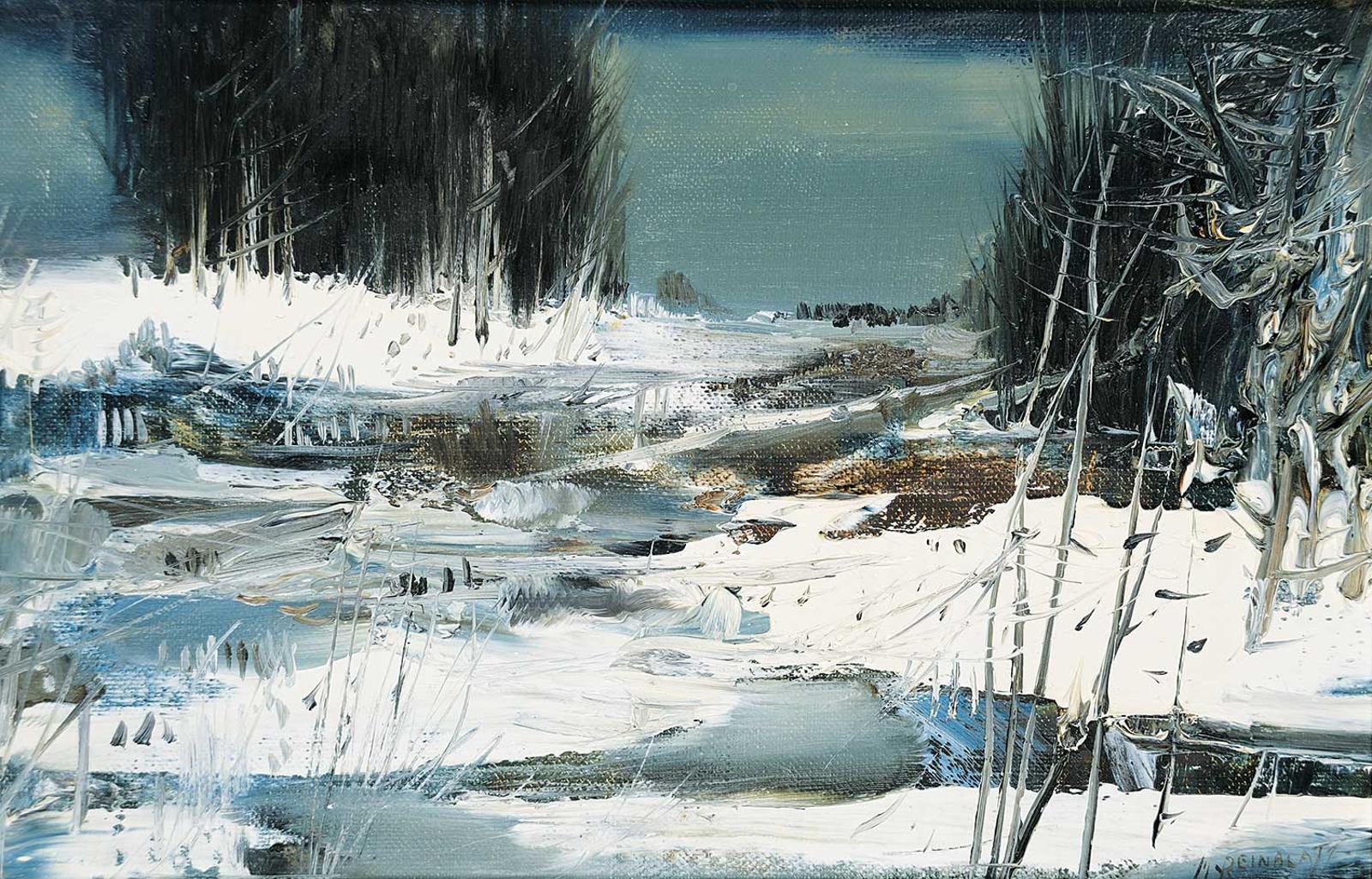 Moses (Moe) Martin Reinblatt (1917-1979) - Untitled - A Snowy Day on the River