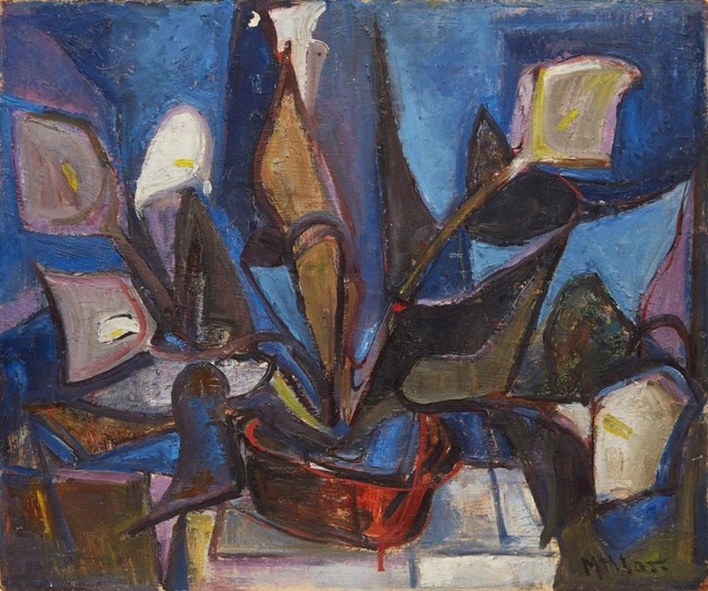 Alexander Samuel Millar (1921-1978) - Sketch (Reclining Nude); Untitled Landscape; Still Life in Blue