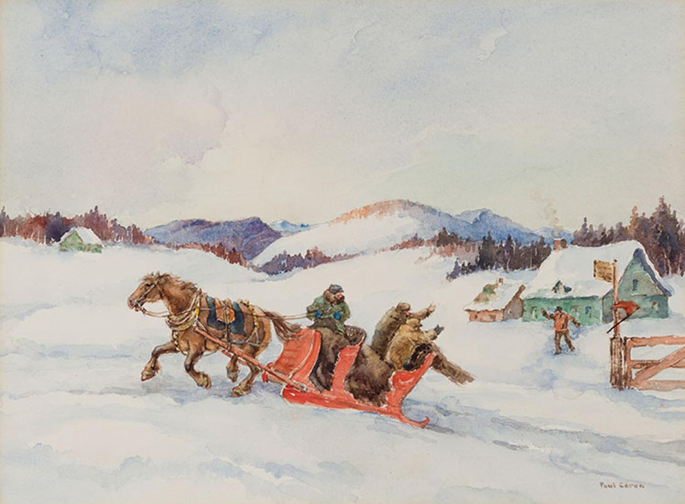 Paul Archibald Octave Caron (1874-1941) - New Year's Joke on the Toll-Keeper