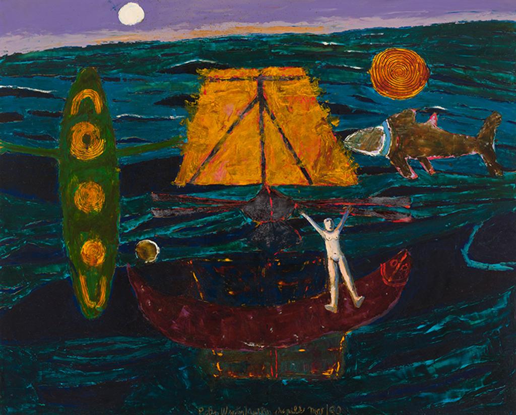 Peter Noel Lawson (Winterhalter) Aspell (1918-2004) - Fireship with Rising Figures