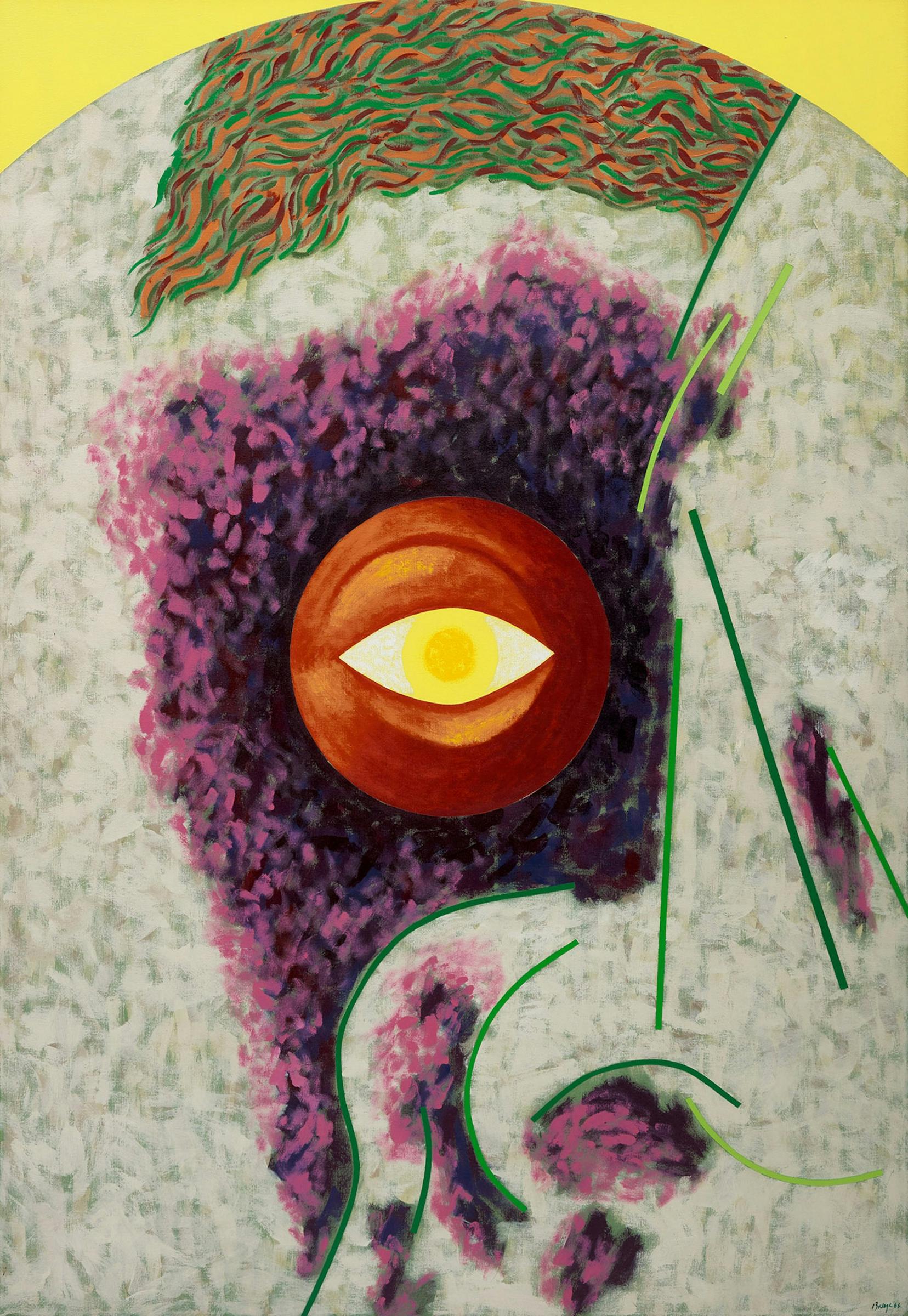 Claude Herbert Breeze (1938) - Man Painting #7, Mystic Eye, 1966