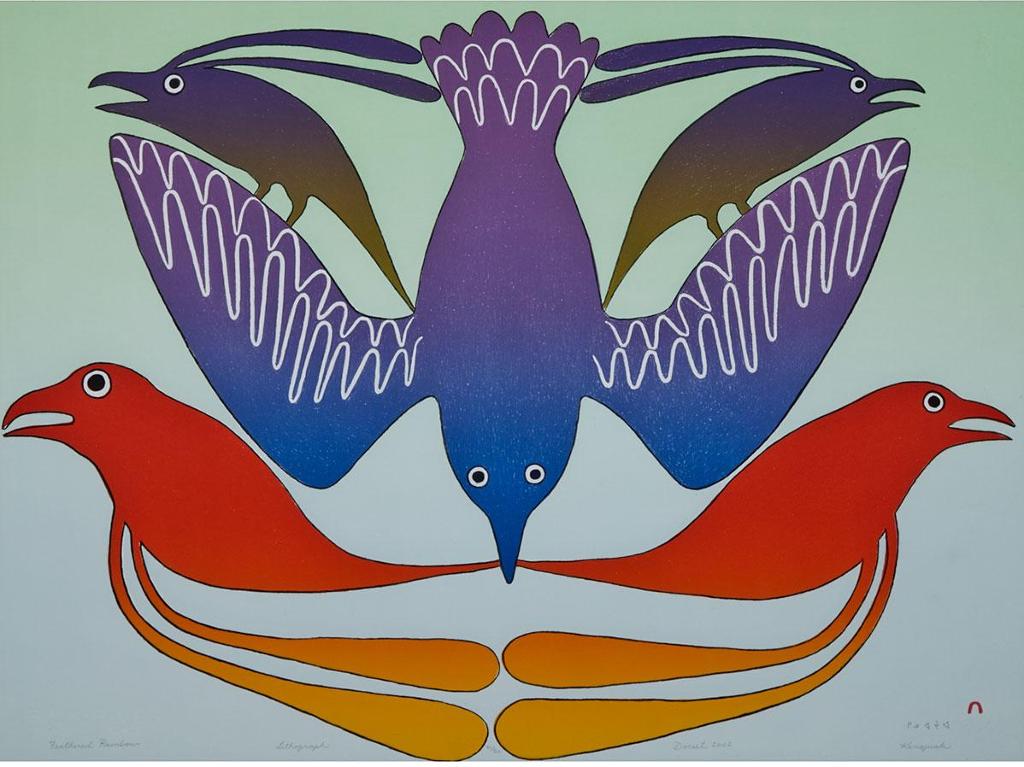 Kenojuak Ashevak (1927-2013) - Feathered Rainbow