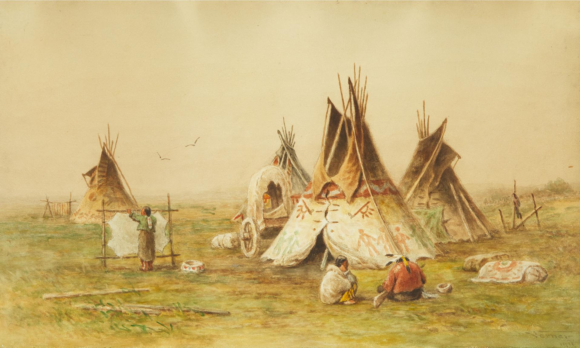 Frederick Arthur Verner (1836-1928) - Sioux Encampment, 1912