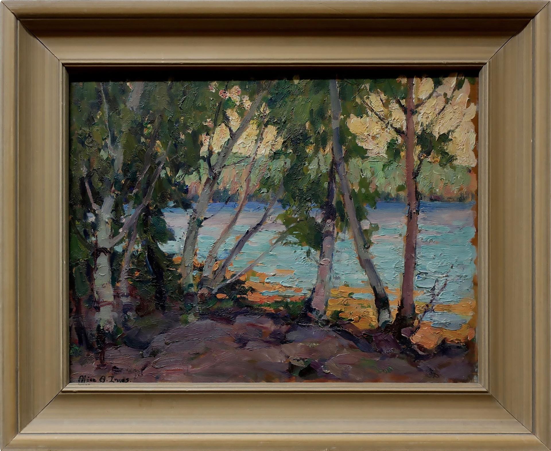 Alice Amelia Innes (1890-1970) - Untitled (Lake Through Birches)