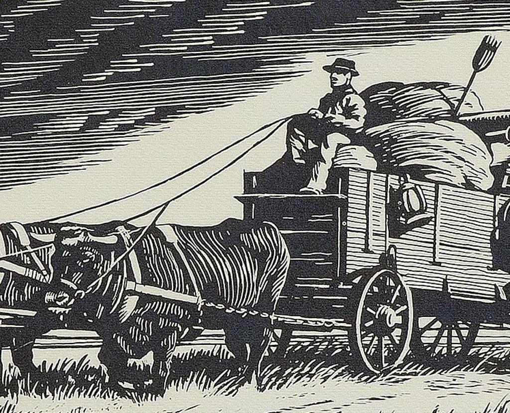 Alfred William Davey (1907-1986) - Untitled - Untitled (Oxcart with Full Wagon)