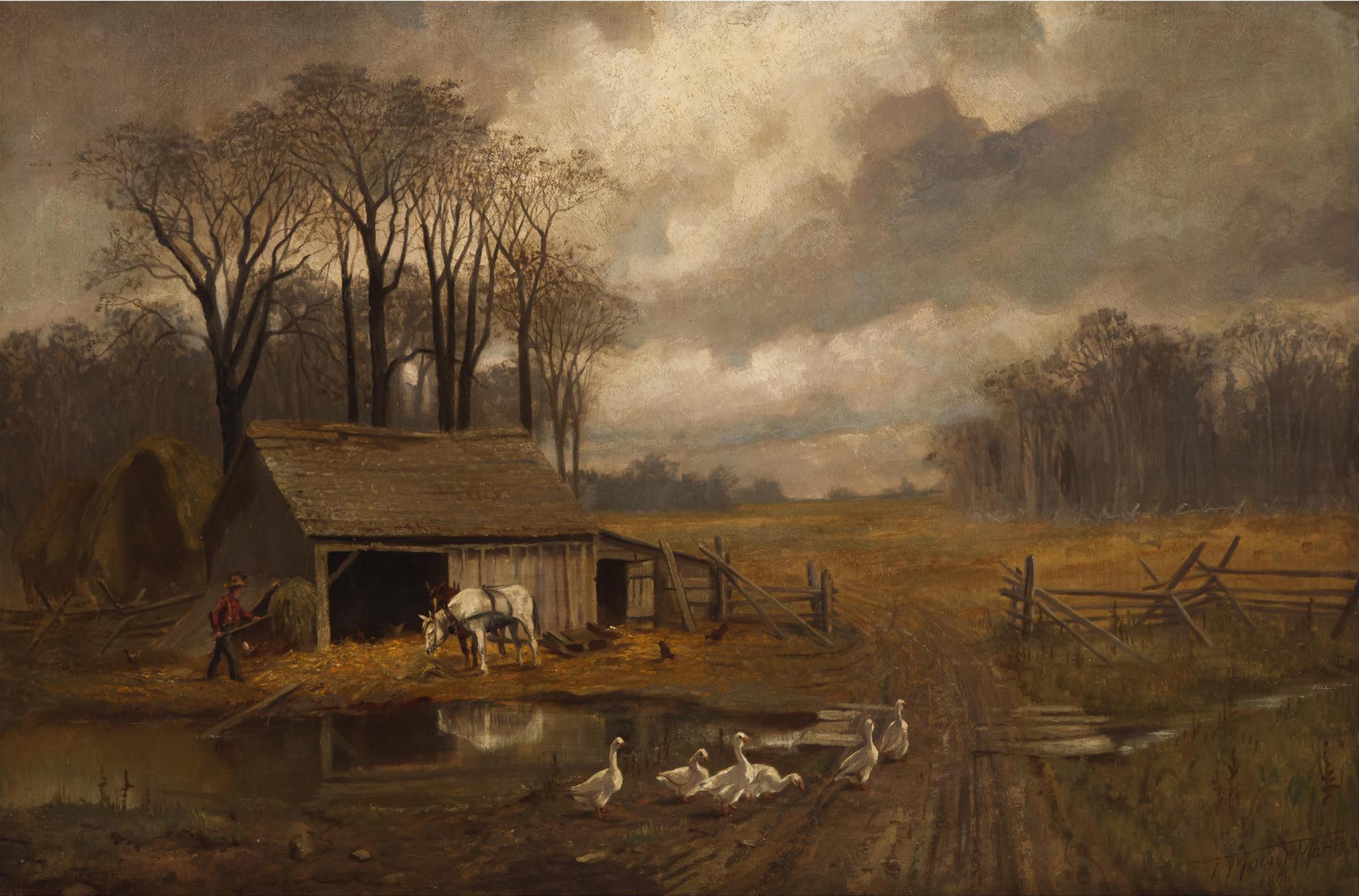 Thomas Mower Martin (1838-1934) - Farmyard Pond, 1896