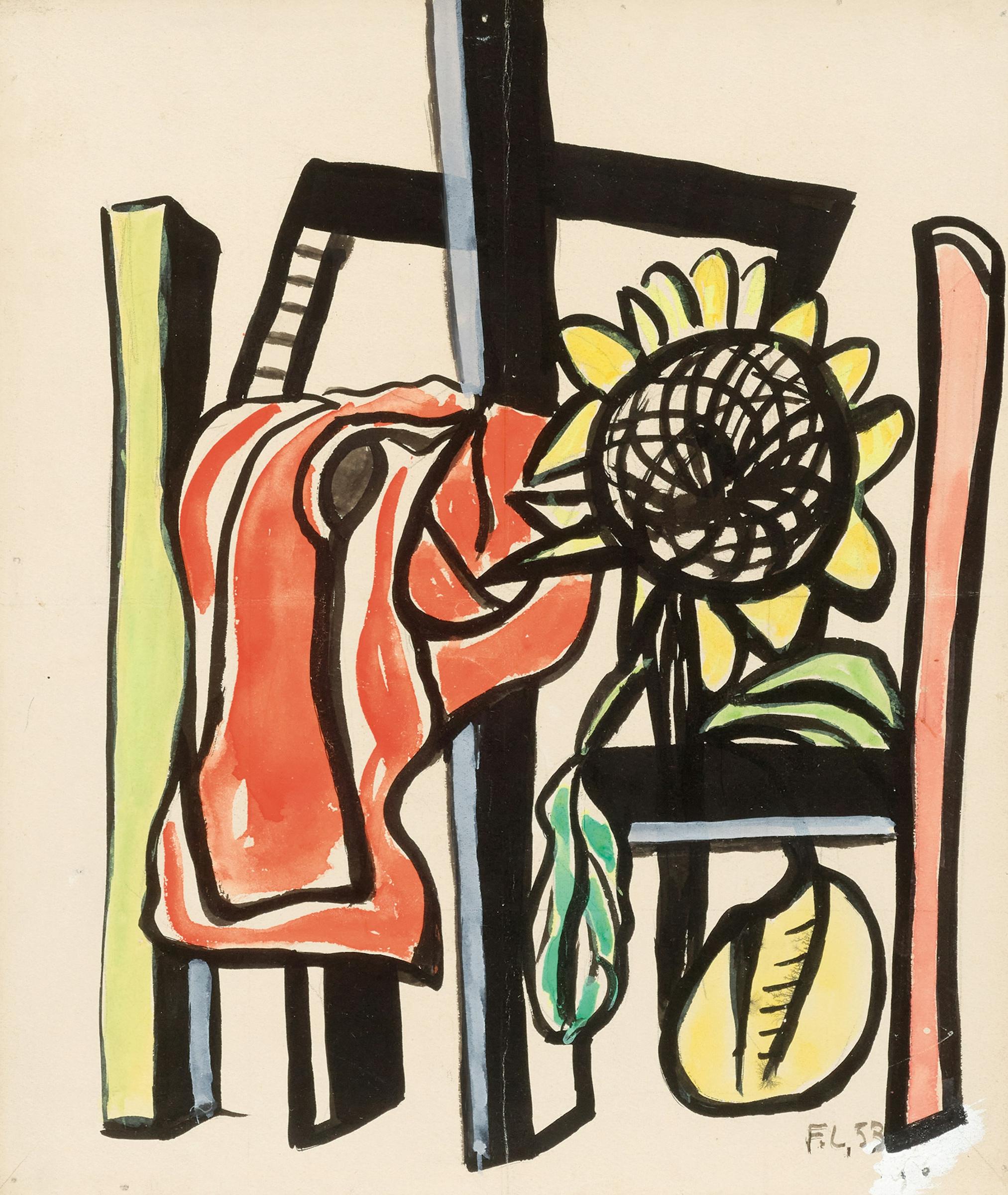 Fernand Léger (1881-1955) - Composition au Tournesol, 1953