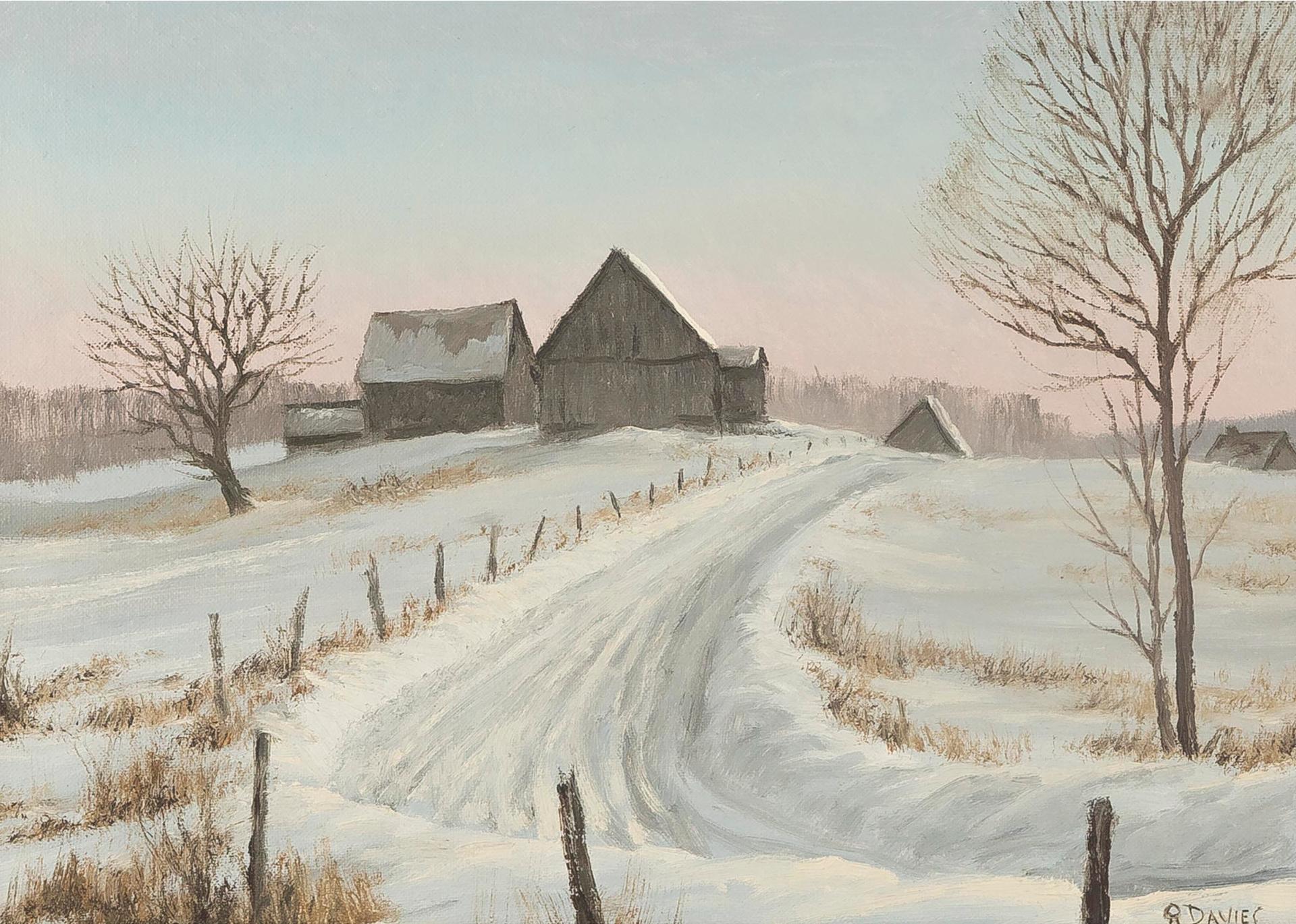 Ronald (Ron) Davies (1932-1982) - Quebec Winter Scene