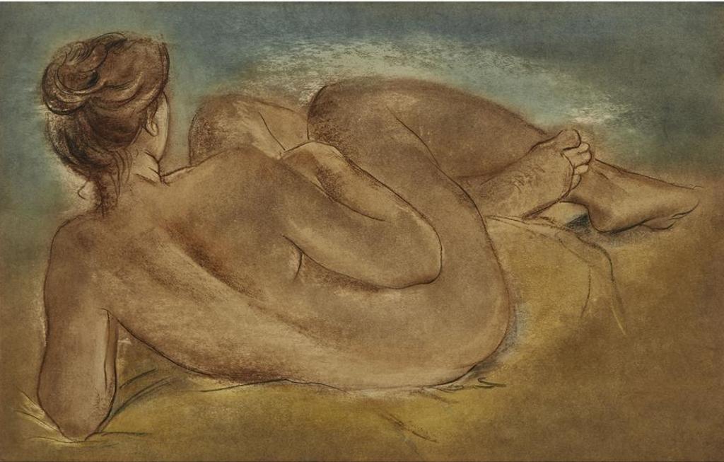 Louis Muhlstock (1904-2001) - Reclining Nude, 1960