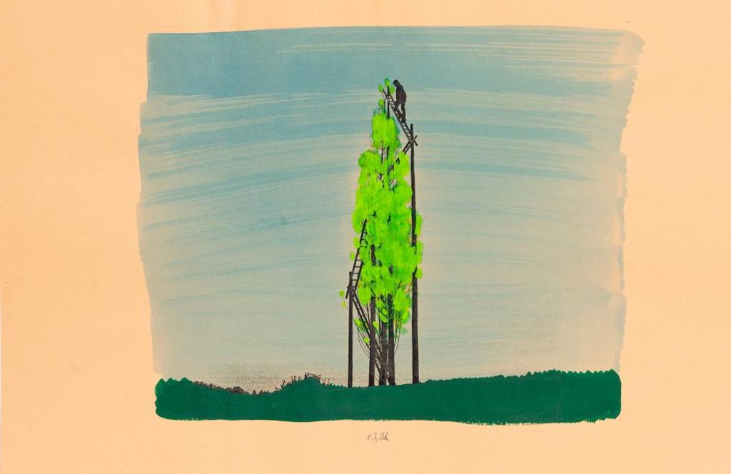 Nils Udo (1937) - Untitled - Tree and Ladder