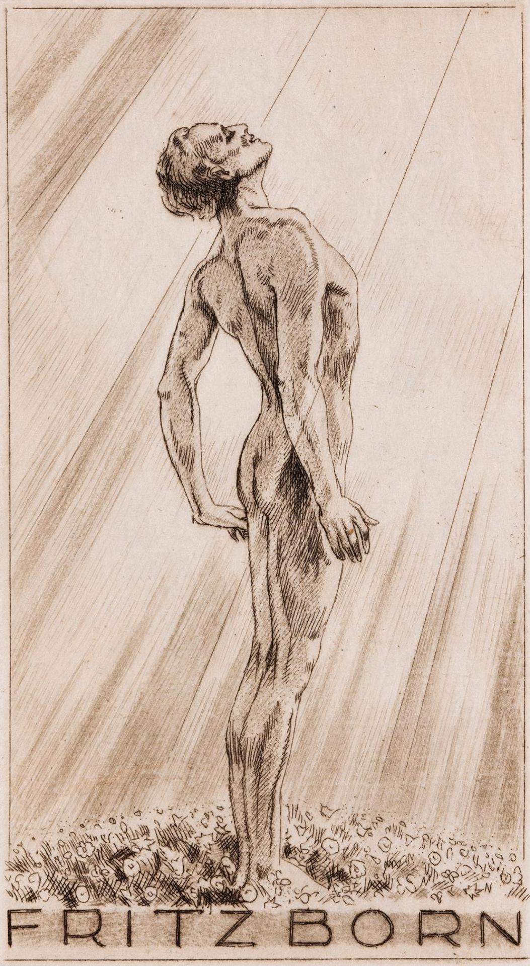 Karl Blossfeld (1892-1975) - Untitled - Man Looking into the Light