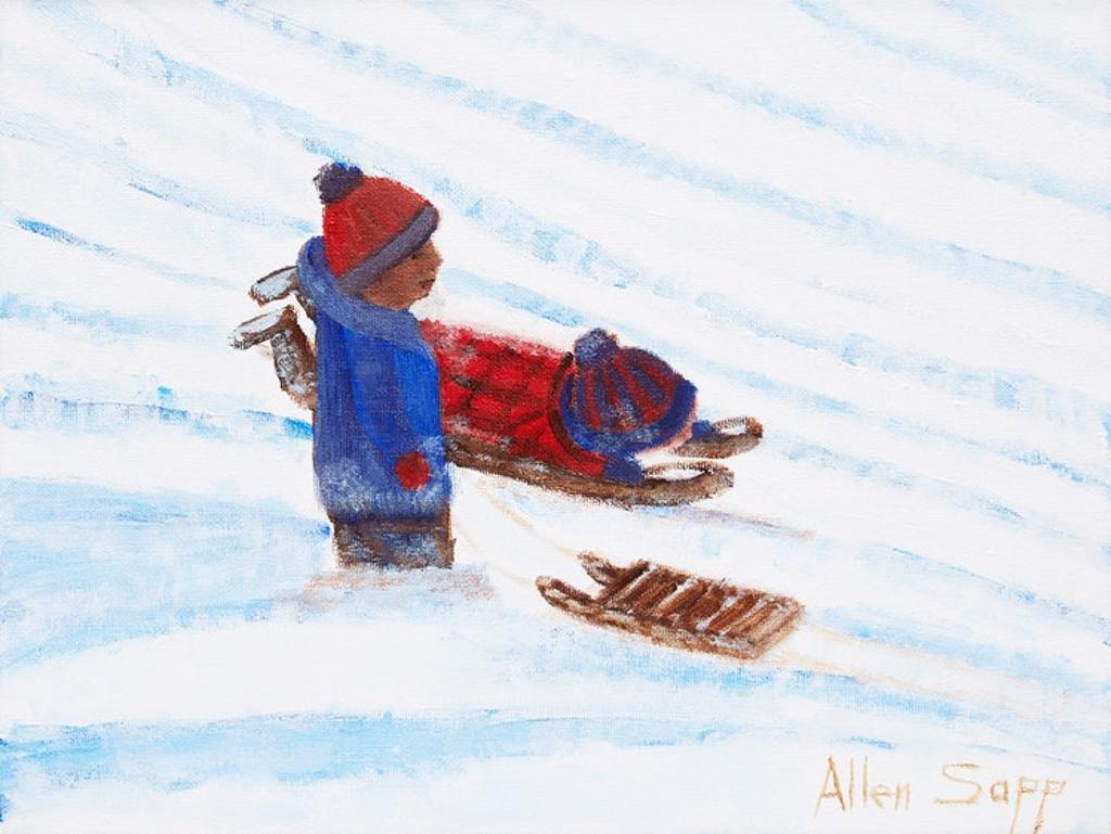 Allen Fredrick Sapp (1929-2015) - Two Boys Sledding