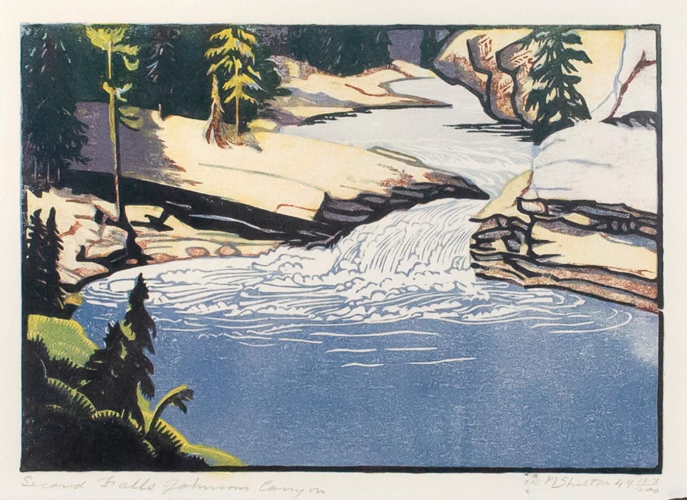 Margaret Dorothy Shelton (1915-1984) - Second Falls, Johnston Canyon, 1949