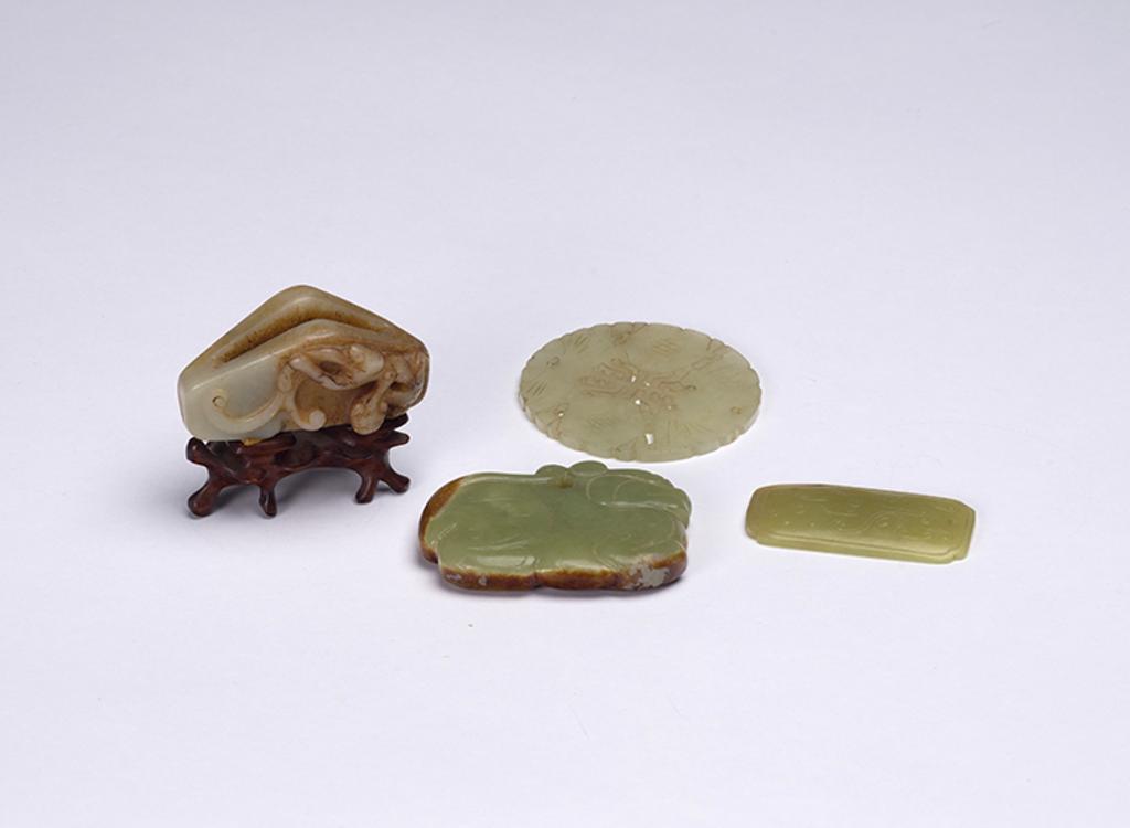 Chinese Art - Four Chinese Jade Pendants, 18th-20th Century
