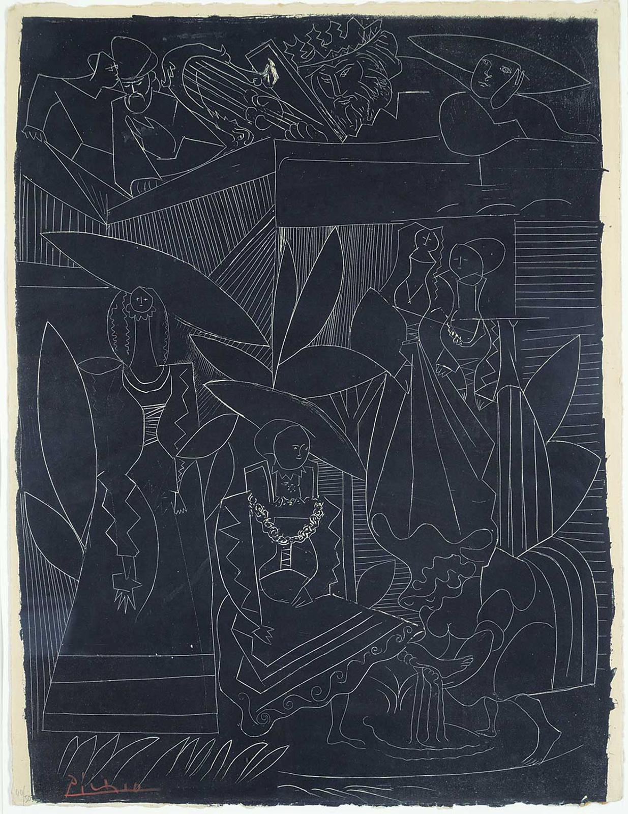 Pablo Ruiz Picasso (1881-1973) - David and Bathsheba  #40/50