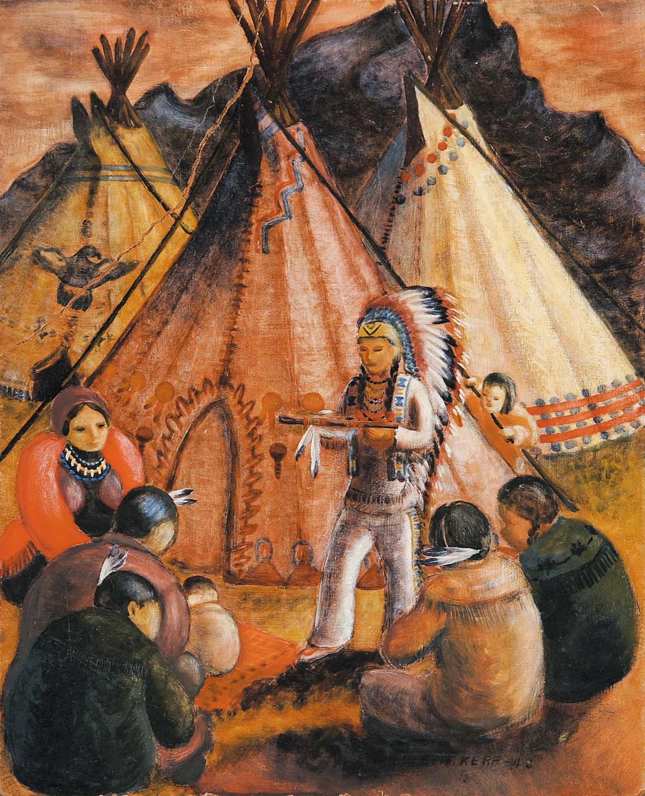 E.H. Kerr - Untitled - Banff Indian Days