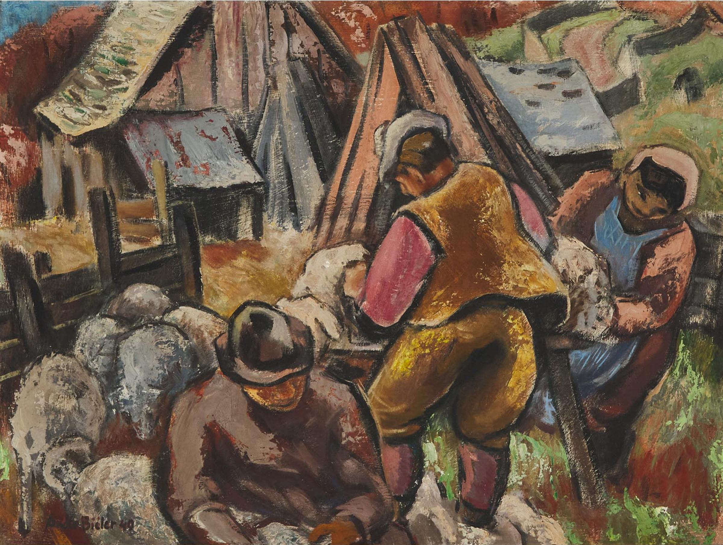 André Charles Biéler (1896-1989) - Sheering Sheep, 1949