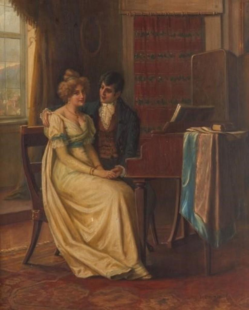 Otto Robert Nowak (1874-1945) - Couple Seated at Piano