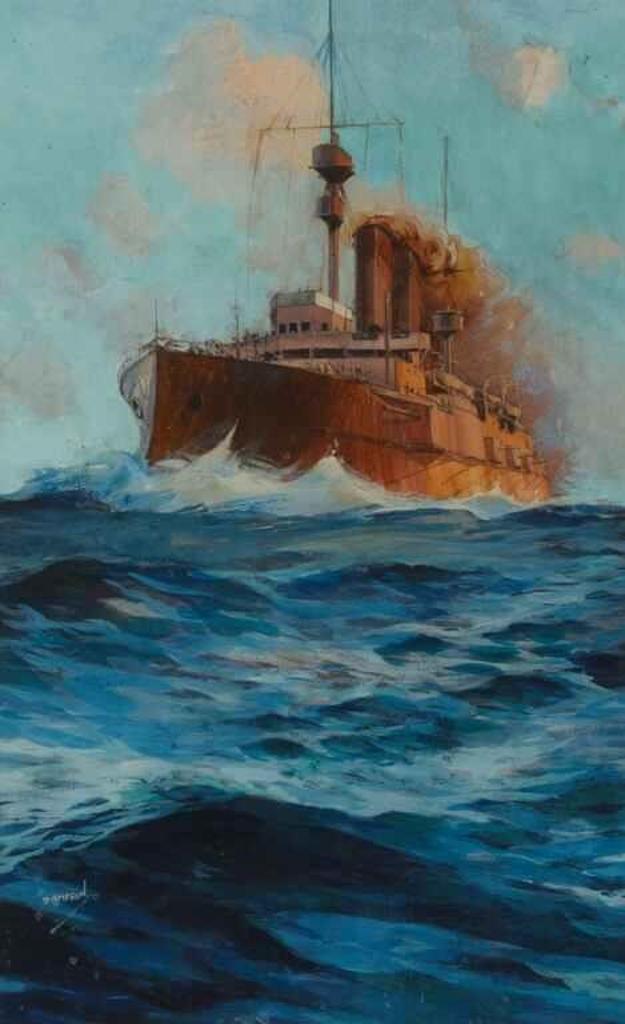 Ernest Joseph Sampson (1887-1946) - Untitled (Steamship at Sea)
