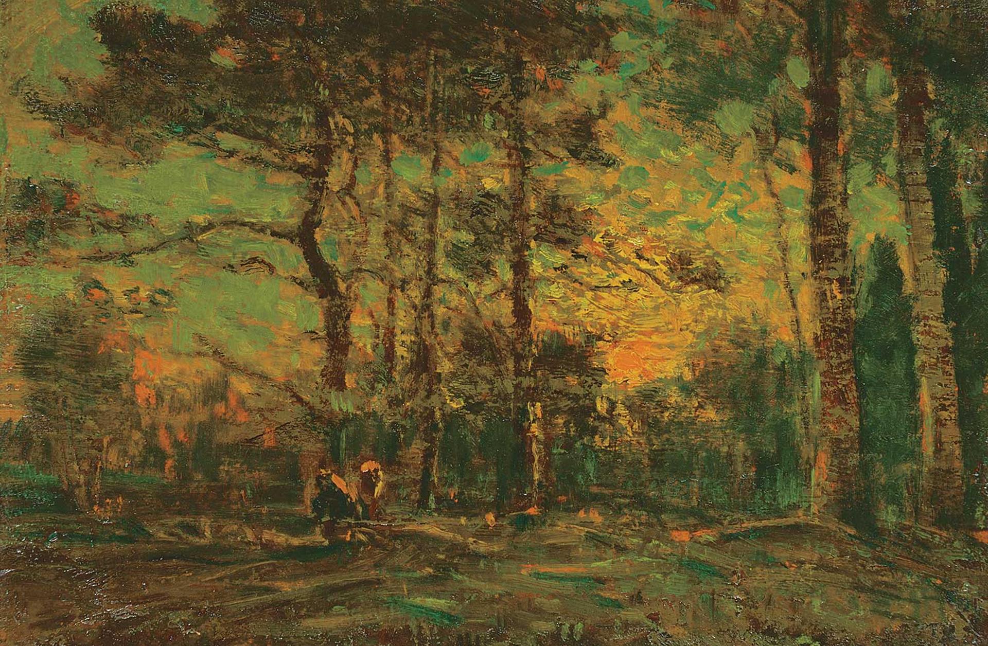 James Henderson (1871-1951) - Untitled - Forest Sunset