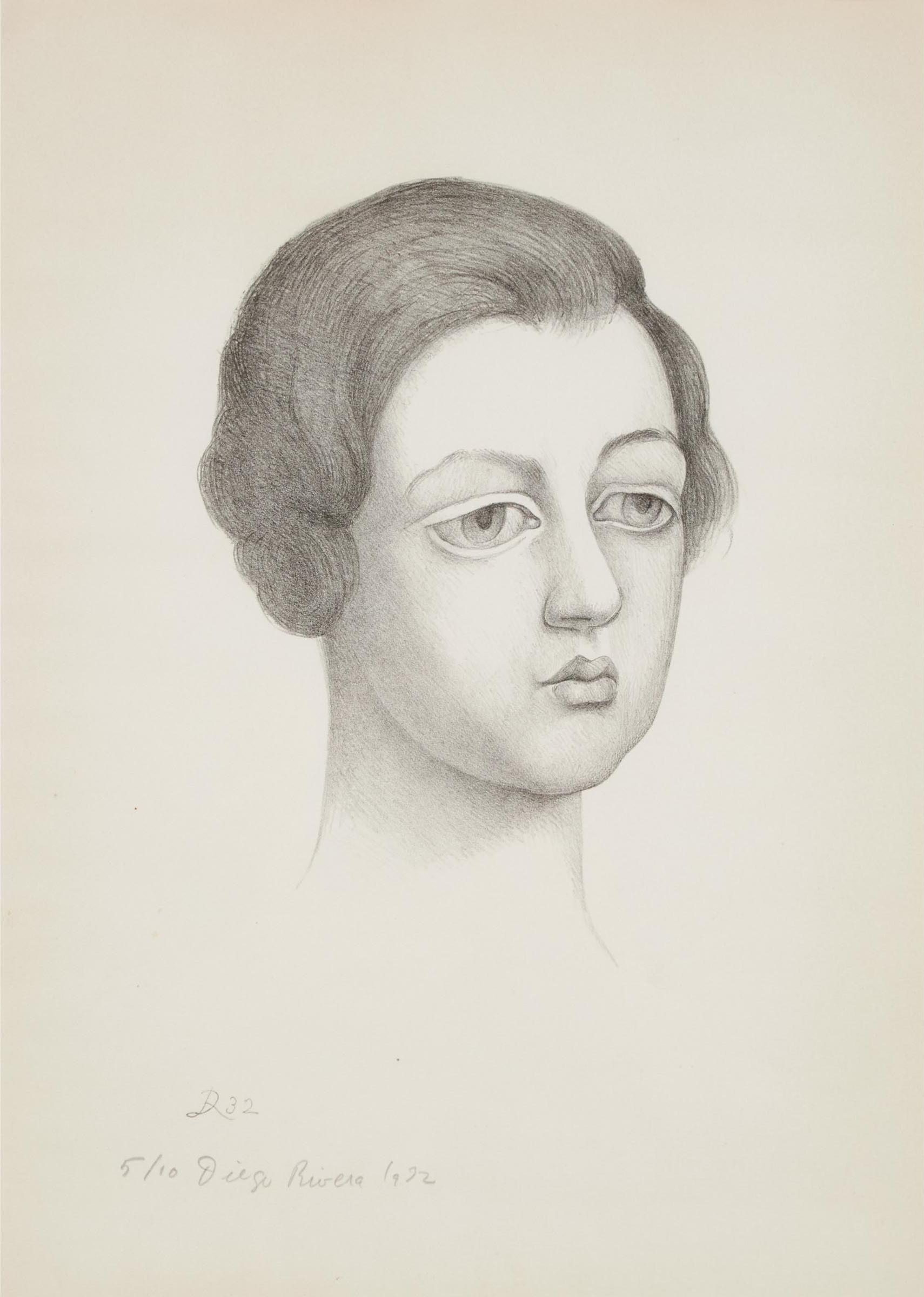 Diego Rivera (1886-1957) - Portrait Of Emma Dunbar, 1932