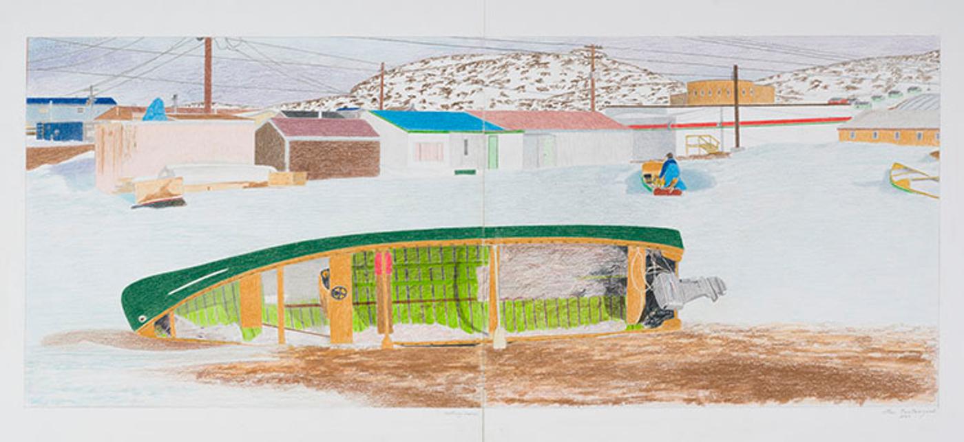 Itee Pootoogook (1951-2014) - Melting Snow