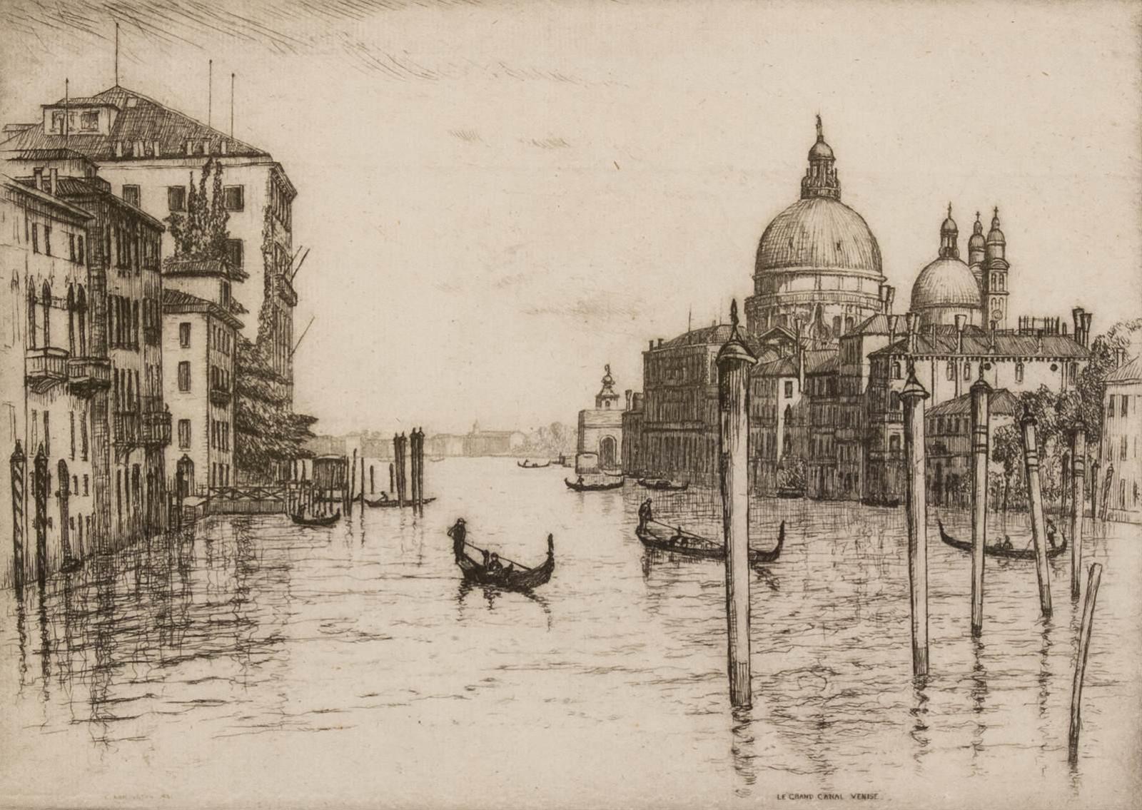 Caroline Helena Armington (1875-1939) - Le Grand Canal, Venise; 1931