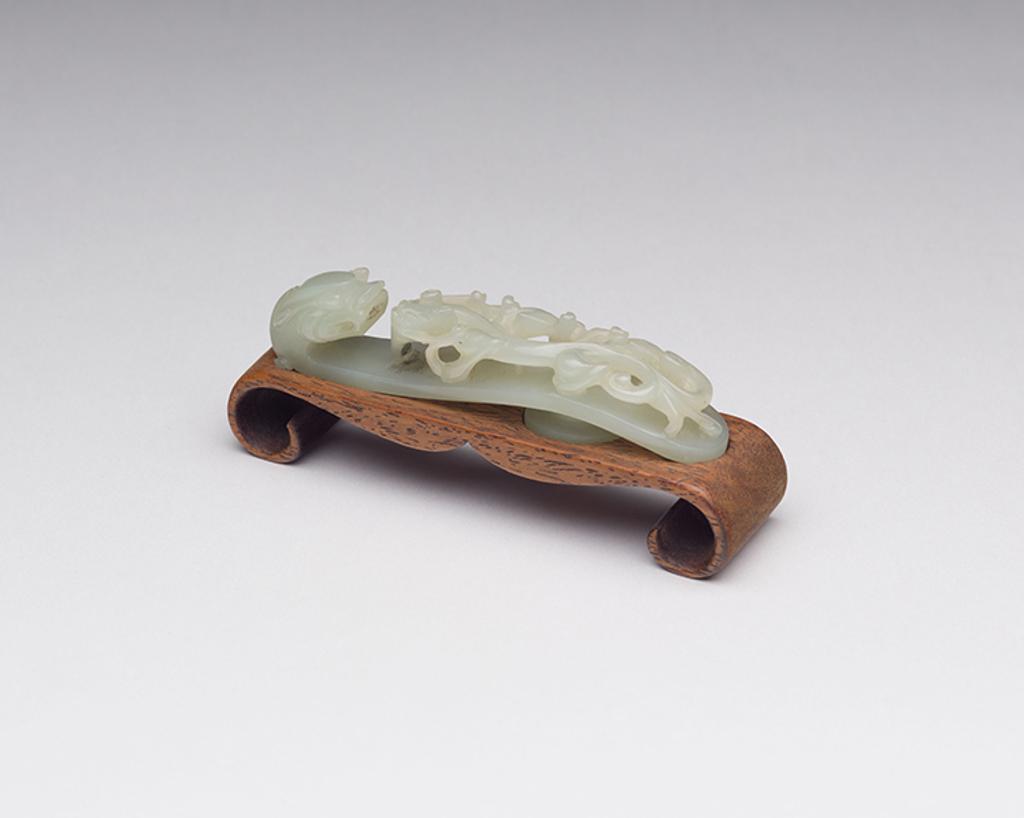 Chinese Art - Chinese Pale Celadon Jade Belthook, 19th Century