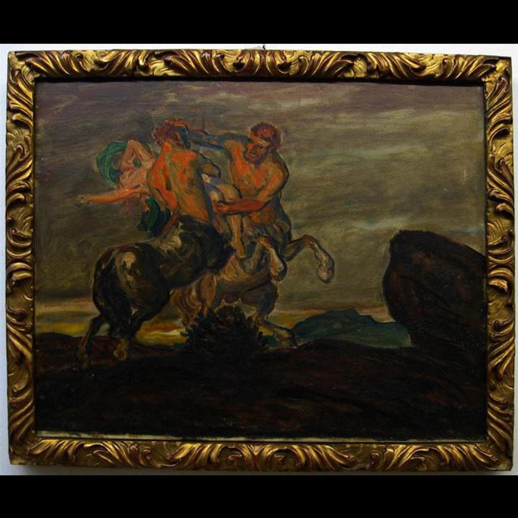 Max Kuschel (1862-1935) - Centaurs In Battle Over Woman