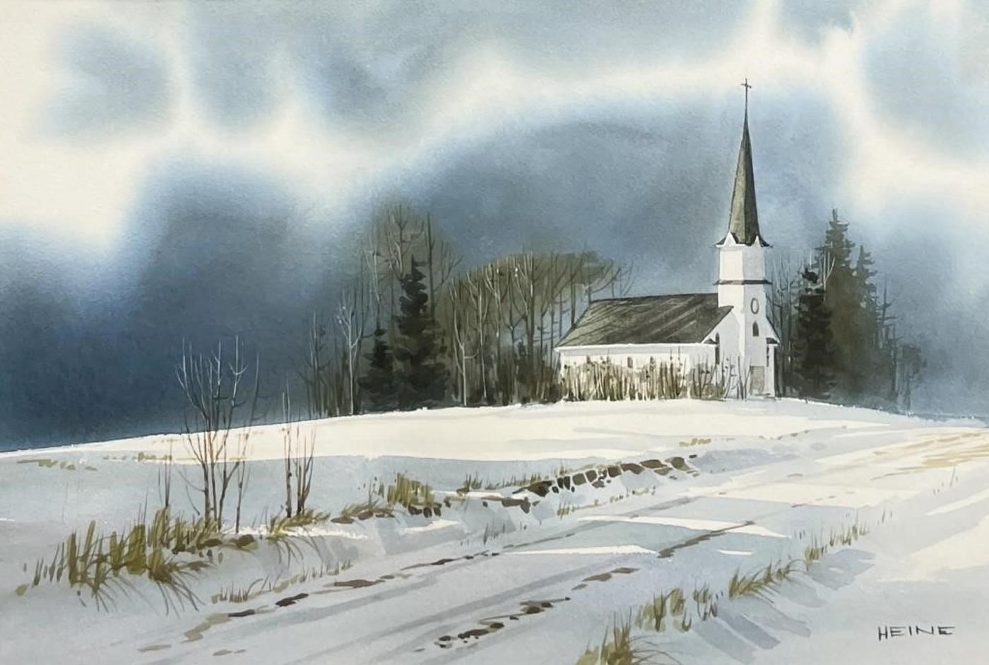 Harry Heine (1924-2004) - Church Near Millet Alta