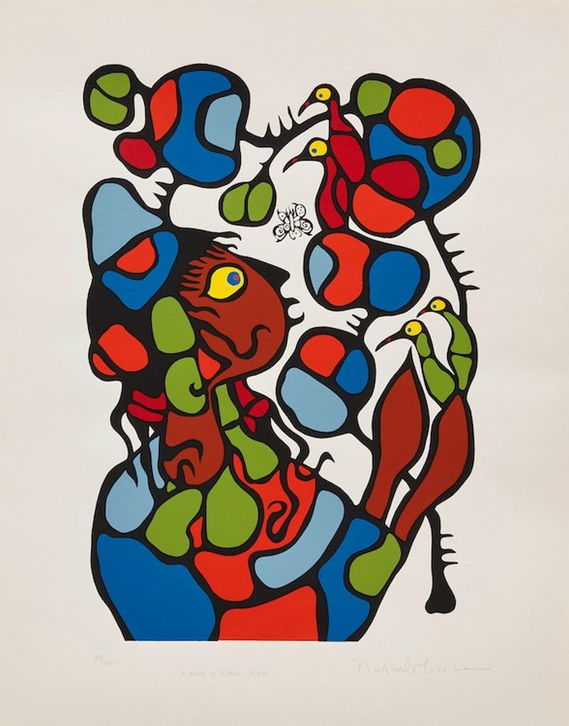 Norval H. Morrisseau (1931-2007) - Vision to its Soul, Native Unity, A Child in Astral Plain, Astral Children Community, This Is The Way It Is and Fish Unity in Cosmic Sea