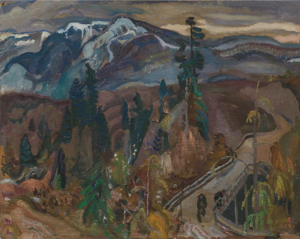 Frederick Horseman Varley (1881-1969) - A Mountain Road Through Lynn Valley, B.C.
